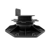 Froadp Plots Terrasse Réglable 30-60mm-20 Pièces, Pied de Support de Terrasse, Socle en Plastique, Roulements à Plaques, Patins de Support pour Bois Plastique WPC, Planches de Terrasse, Noir