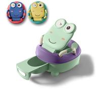 Froadp Pot de toilette pour enfant avec coussin d'assise en polyuréthane Portable en forme de grenouille En polypropylène Avec récipient amovible Pour enfants à partir de 1 à 6 ans Hauteur