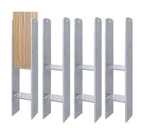 Froadp Poteaux de Clôture Universels 5mm d'épaisseur Galvanisé à Chaud Poteau en Acier Plaque Douille de Base Ancre de Poteau en H pour Béton Jardin Pergolas Carports (91x60x600mm, 4 Pièces)