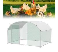 Froadp Poulailler - 3 x 2 m - En métal galvanisé - Avec protection solaire - Toit et porte verrouillable - Pour poules, volailles, lapins