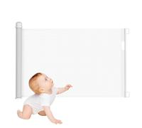 Froadp PVC Barriere de Securite Retractable, Barriere Animaux, Barrière de Sécurité Escalier pour Enfants, Grilles de Porte Barrières pour Chiens, Porte D'escalier (0-180 cm, Blanc)