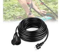 Froadp Rallonge de 20 m - 230 V - Avec prise européenne et capuchon de protection - Câble de chantier IP44 - Rallonge pour l'intérieur et l'extérieur (noir)