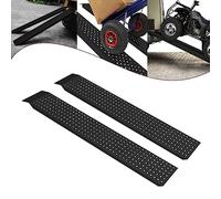 Froadp Rampe de chargement antidérapante en acier galvanisé 135 x 23 x 4,5 cm Argent Rail de chargement Rampes portables pour voiture, moto, quad, voiture Charge maximale 400 kg par paire (noir)