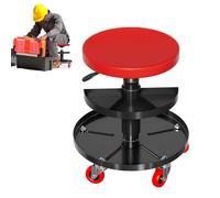 Froadp Tabouret d'atelier avec roulettes et étagère - Siège d'atelier en polypropylène et fer - Tabouret mobile pour atelier, garage, réparation de voiture et de machine - Charge maximale : 130 kg