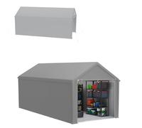 Froadp Tente d'entrepôt 3 x 6 m, tente à outils, chalet à outils et garage en un seul - abri résistant aux intempéries avec bâche en PE robuste et cadre en acier, idéal pour