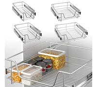 Froadp Tiroir télescopique de cuisine, étagère amovible, armoire de chambre, rangement complet (40 cm, 4 pièces/lot)