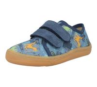 Froddo Dino G1700379-19 Chaussures pieds nus en toile pour sport/été/crèche Bleu jean, Motif dinosaure foncé en denim, 26 EU
