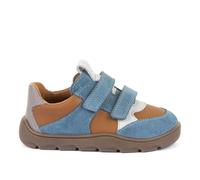 Froddo G3130264-2 Chaussures basses pour garçon bleu/orange en cuir naturel, plates, fermeture , talon stable, semelle élastique, antidérapante, doublure en cuir, Bleu orange., 32 EU