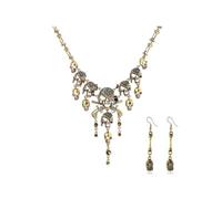 Frodete Bijoux de pirate pour femme - Accessoires de costume de pirate - Collier squelette - Boucles d'oreilles - Halloween - Robe de pirate - Chemise pour femme