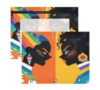 FRODOTGV Angry African Girls Lot de 2 trousses à crayons avec fenêtre transparente à 3 trous pour lettres A4