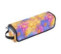 FRODOTGV Art Coneflower Sac de voyage pour outils de cheveux pour femme et tapis résistant à la chaleur avec fermeture éclair étanche pour outils de cheveux Organiseur de voyage pour fer à friser, fer