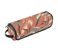 FRODOTGV Art Pattern Tropical Exotic Étui de voyage 2 en 1 pour fer à friser avec tapis amovible résistant à la chaleur amovible Accessoires de coiffure Organiseur pour outils chauds fer à friser fers