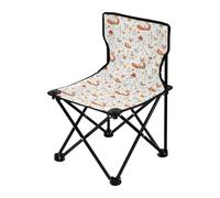 FRODOTGV Cartoon Fox Chaise de camping pliable légère avec sac de transport pour intérieur et intérieur Blanc