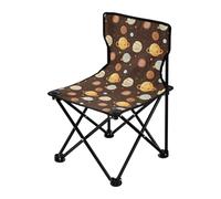 FRODOTGV Chaise de camping portable avec motif planètes extérieures et alphabet marron avec sac de transport inclus pour faire la queue pour l'extérieur