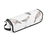 FRODOTGV Chic Mourning Sac de voyage avec colombe et oiseaux blancs chauds pour outils de cheveux et tapis résistant à la chaleur avec fermeture éclair anti-poussière pour fers plats, lisseurs, fers à
