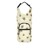 FRODOTGV Cute Bees Happy Good Luck Sac à bandoulière pour bouteille d'eau isotherme polyvalent avec sangle pour bouteilles de 50/61/81/1,2 l