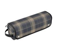 FRODOTGV Dark Bwown Étui de voyage 2 en 1 pour fer à friser et tapis résistant à la chaleur avec fermeture éclair étanche pour fer à friser, fer à friser, sèche-cheveux portable essentiel de voyage
