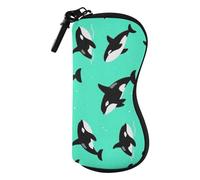 FRODOTGV Étui à lunettes léger en néoprène pliable résistant aux rayures pour lunettes de lecture usage quotidien, Orca Whale Pattern Animal, taille unique