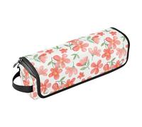 FRODOTGV Étui de voyage 2 en 1 pour fer à friser avec tapis amovible résistant à la chaleur, grand étui de voyage pour outils chauds, fer à friser, fers plats, coiffeur volumateur de cheveux, Fleurs