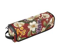 FRODOTGV Étui de voyage 2 en 1 pour fer à friser avec tapis de fer, fleurs lavande, lys calla, narcisse, rouge pour fer à lisser, fer à friser, sèche-cheveux, 1 Size