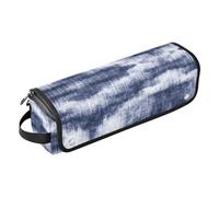 FRODOTGV Étui de voyage 2 en 1 pour fer à friser avec tapis résistant à la chaleur, outils chauffants, sac de voyage organisateur pour fers plats, lisseurs, fers à friser, Effet indigodyé abstrait, 1