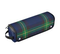 FRODOTGV Étui de voyage 2 en 1 pour fer à friser et tapis résistant à la chaleur pour fers plats, fers à lisser, fers à friser à motif écossais jaune, noir, vert, Motif à carreaux Jaune, Noir, Vert, 1