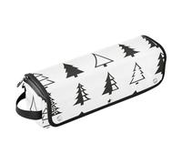 FRODOTGV Étui de voyage 2 en 1 pour fer à friser étanche avec tapis de fer pour fers plats, lisseurs, fers à friser, icônes d'arbre de Noël, illustration de collection d'icônes