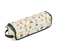 FRODOTGV Étui de voyage 2 en 1 pour fer à friser motif renard mignon Foxy Endless hawaïen pour femme, étui de transport amovible et tapis résistant à la chaleur avec fermeture éclair pour fers plats