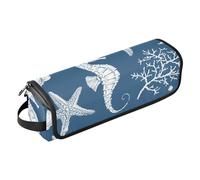 FRODOTGV Étui de voyage 2 en 1 pour fer à friser plat et étanche, accessoire de voyage pour outils chauds, fer à friser, fers plats, volumateur de cheveux, créatures sous-marines, Créatures