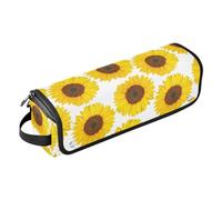FRODOTGV Étui de voyage 2 en 1 pour fer à friser pour femme avec tapis résistant à la chaleur, tournesol, fleurs jaunes d'été pour fer plat, outils chauds et accessoires de soins capillaires,