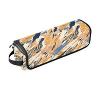FRODOTGV Étui de voyage pour fer à friser occidental pour femme, sac de rangement imperméable et tapis résistant à la chaleur avec fermeture éclair pour fers plats, fers à lisser, Imprimé tigre zèbre