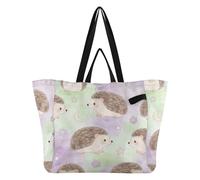 FRODOTGV Grands sacs fourre-tout pliables pour la cuisine, les courses, les demoiselles d'honneur pour homme, voyage, shopping, week-end, motif hérisson