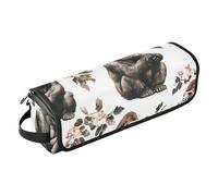 FRODOTGV Hot Hair Tools Sac de voyage étanche portable ouvert plat et tapis résistant à la chaleur pour outils chauds fer à friser fers plats volumiseur de cheveux, Gorilla blanc amusant, 1 Size