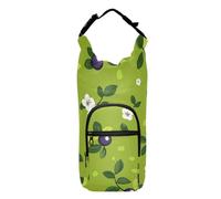 FRODOTGV Joli petit sac à bandoulière vert myrtille avec porte-bouteille d'eau, bouteille d'eau polyvalente, manchon isotherme, porte-bouteille d'eau pour bouteilles de 50/61/81/1,2 l