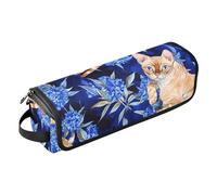 FRODOTGV Joli sac de voyage Devon Rex Cats bleu roi pour femme avec tapis résistant à la chaleur, étui de voyage imperméable pour fer à friser, 18, 1 Size