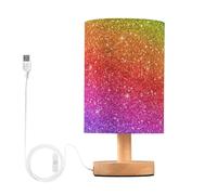 FRODOTGV Lampe de table de chevet USB colorée à paillettes arc-en-ciel pour enfants, bougeoir, bar, porche, mini lampes de nuit