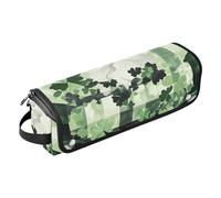 FRODOTGV Lapin Lapin Eucalyptus Oeufs Carottes Pâques 2 en 1 Organisateur d'outils pour cheveux avec tapis amovible résistant à la chaleur Étui de transport Fer à friser plat étanche Organisateur pour