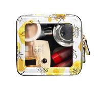 FRODOTGV Linear Bee Trousse de toilette de voyage transparente Jaune liquide, Linear Bee Liquide Jaune, 1 Size