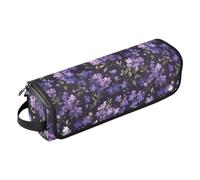FRODOTGV Little Purple Wildflowers Sac de voyage pour outils capillaires avec tapis de fer à friser plat étanche Organiseur pour fer à friser plat Outils chauds et accessoires de soins capillaires Sac