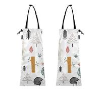 FRODOTGV Lot de 2 sacs poubelle de voiture à suspendre sans couture motif enfantin mignon ours renard pour voiture sac poubelle pour camion