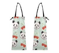 FRODOTGV Lot de 2 sacs poubelle de voiture avec illustration de panda