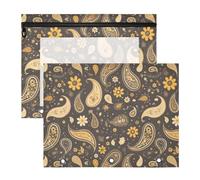 FRODOTGV Lot de 2 trousses à crayons esthétiques et décoratives avec fermeture éclair pour classeur à 3 anneaux