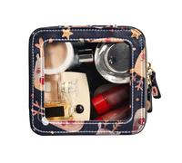 FRODOTGV Mini trousse de maquillage colorée à l'aquarelle drôle cerf clair clair et étanche voyage trousse de toilette organisateur de trousse de maquillage, Aquarelle colorée drôle cerf lumineux, 1