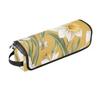 FRODOTGV Nature Lily Sac de voyage pour outils de cheveux Rose vif et tapis résistant à la chaleur avec fermeture éclair pour femme Rangement essentiel amovible pour outils chauds Fers plats Volumizer