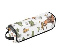 FRODOTGV Organiseur 2 en 1 pour outils capillaires - Étui de transport portable avec tapis en fer pour outils chauds, fer à friser, fers plats, volumateur de cheveux, cowboy occidental, attrape-rêves,