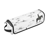 FRODOTGV Organiseur 2 en 1 pour outils capillaires - Étui de transport portable avec tapis en fer pour outils chauds, fer à friser, fers plats, volumateur de cheveux, cowboy occidental, attrape-rêves,