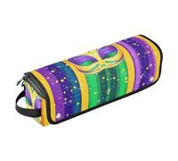 FRODOTGV Organiseur 2 en 1 pour outils capillaires Mardi Gras Carnaval Pièces de monnaie Masques Pièce de monnaie Accessoire de voyage Grand fer à lisser Étui de voyage pour fer plat Outils chauds et