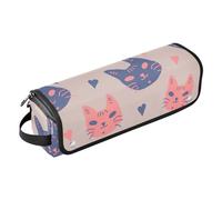 FRODOTGV Organiseur 2 en 1 pour outils de cheveux avec coussinet résistant à la chaleur et à la poussière, sac de voyage pour fer à lisser et accessoires de soins capillaires, Visages et cœurs bleus