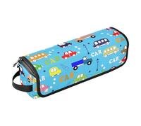 FRODOTGV Organiseur 2 en 1 pour outils de cheveux avec tapis amovible résistant à la chaleur imperméable pour fer plat, fer à lisser, fer à friser, Camions Bus Voitures Bleu, 1 Size