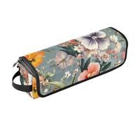 FRODOTGV Organiseur 2 en 1 pour outils de cheveux de grande capacité avec coussinet résistant à la chaleur pour lisseurs, fer à friser, sèche-cheveux, fleurs, lavande, lys calla, narcisse, rouge, 07,